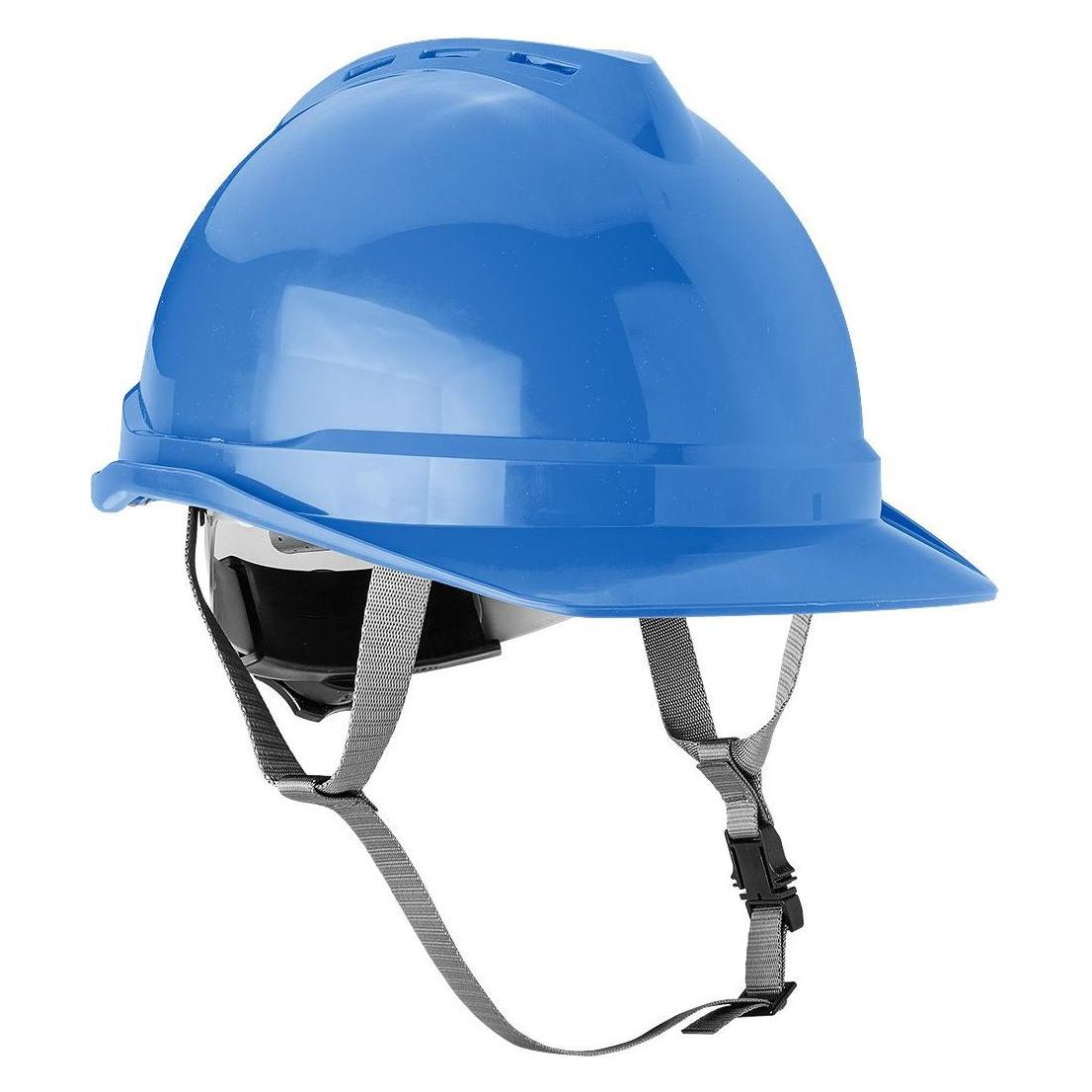 Neo Industriehelm mit Kinnriemen, blau (52 - 64 cm) (TOP-97-222)