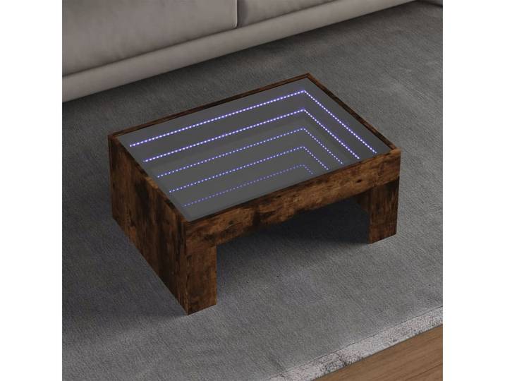 vidaXL Couchtisch vidaXL Couchtisch mit Infinity-LED Räuchereiche 70x50x30 cm