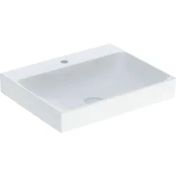 Geberit ONE Waschtisch Abgang vertikal, 60x14x48cm, 505.020.01.1, Ausführung: Hahnloch mittig