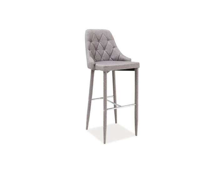 Tabouret de bar - Signal - TRIX H-1 - Tissu gris TAP.06 - Métal - Lot de 4