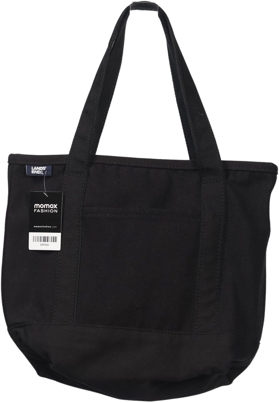 Lands End Damen Handtasche gross, Schwarz, Baumwolle - Second Hand