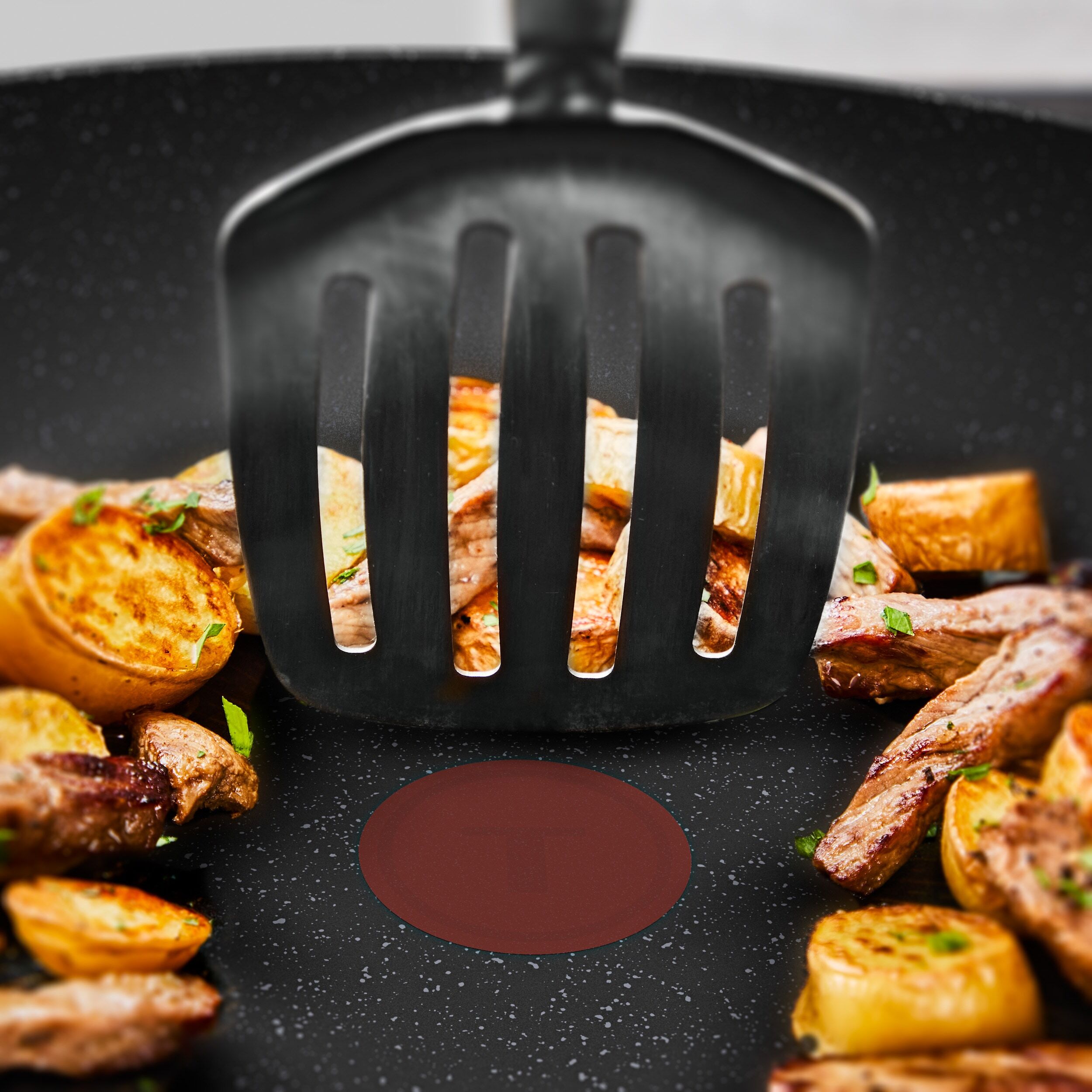 Schmorpfanne TEFAL "Excell'Cook", schwarz, B:25,4cm H:11,7cm L:41,6cm Ø:24cm, Pfannen, Schmorpfanne, leistungsstarke Antihaftbeschichtung, Induktion, metallspatelsicher