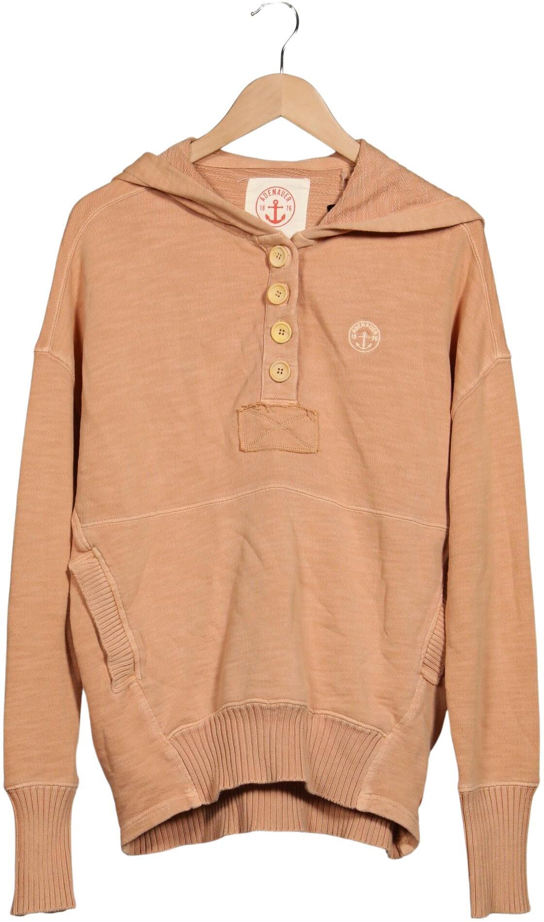 Adenauer & Co Damen Kapuzenpullover, Beige, Gr. S, Baumwolle - Second Hand