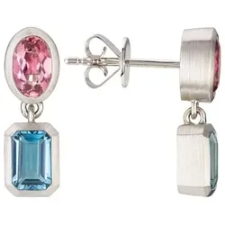 PLATINITY Ohrstecker 4 Edelsteine zus. ca. 2,15ct Platin 950