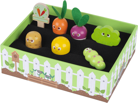 Tooky Toys Tooky Toy's Wooden My Little Garden for Children 3+ yrs - 14-piece Playset