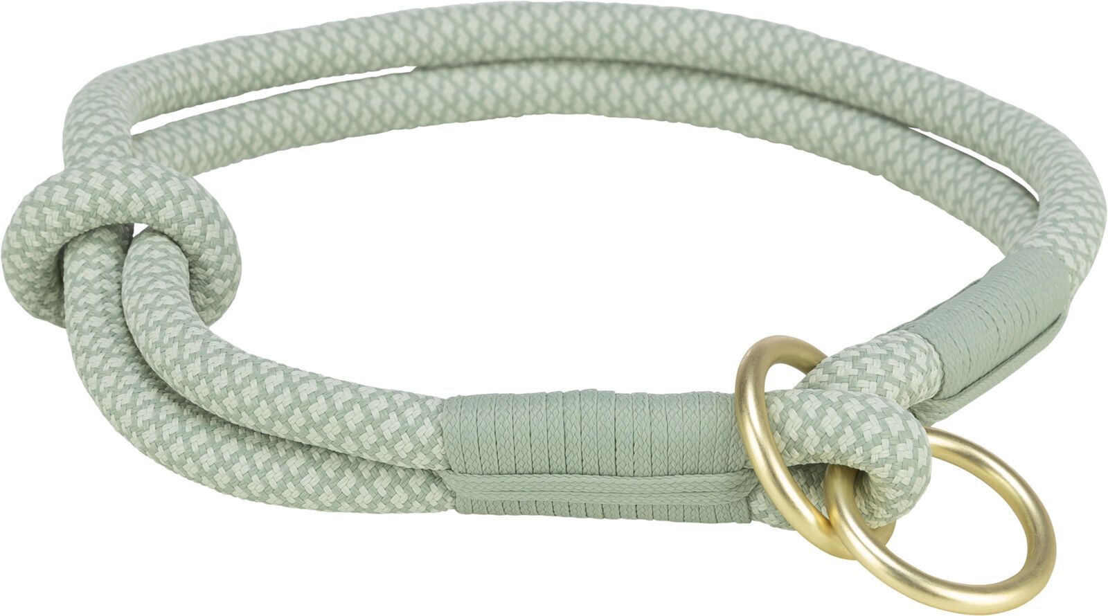 TRIXIE Soft Rope Zug-Stopp-Halsband, 40 cm / Ø 10 mm, salbei/mint