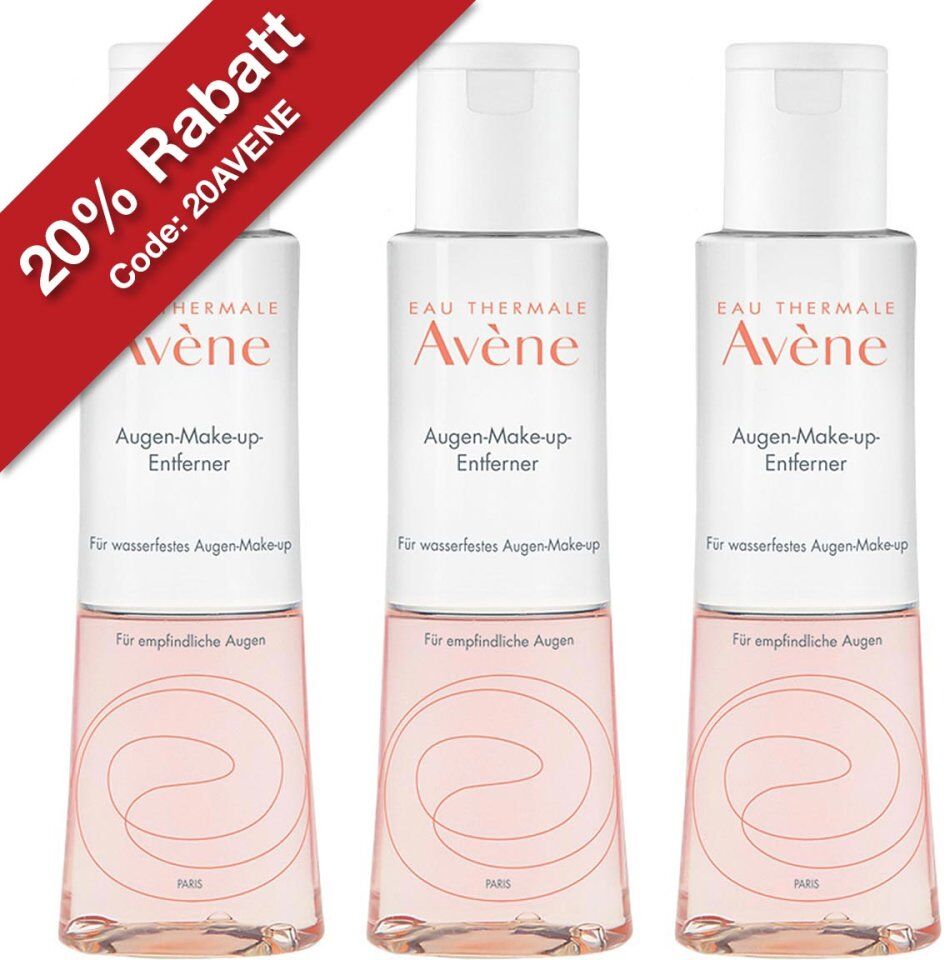 Avene Augen-make-up Entferner Wasserfest Flüss. 3x125ml
