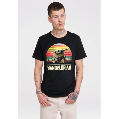 T-Shirt LOGOSHIRT "Star Wars – Baby Yoda", Herren, Gr. 5XL, schwarz, 100% Baumwolle, bedruckt, normal, Rundhals, Shirts T-Shirt, mit lizenziertem Print