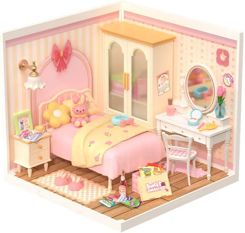 Miniature 3D DIY Lovely Pink Bedroom - Rolife
