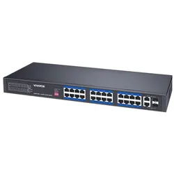 Vivotek AW-FGT-260P-370 Switch unman. 26-Port, PoE (26 Ports), Netzwerk Switch, Schwarz