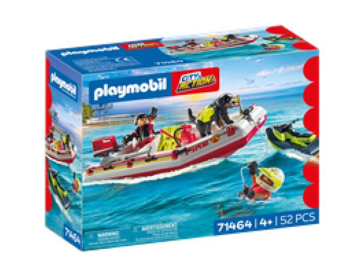 PLAYMOBIL Coffret de jeux best-seller Bateau de pompier ou Requin ou Cuisine ou Chambre (Bateau-pompier)