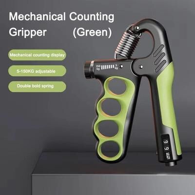 Uplift Picks Adjustable Grip Strength Trainer 5 To 100kg Hand Exerciser For Strength And Rehabilitation mechanical Green