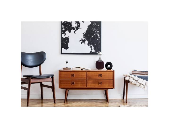 Lampe de salon en fer art deco