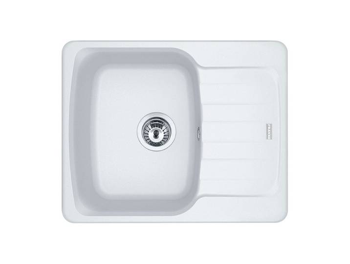 Evier granit 1 bac ANTEA 62 x 50 cm blanc