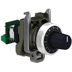 Schneider Electric XB4BD912R10K Potentiometer, Komplettgerät, Harmony XB4, Metall, 22mm, schwarz, Widerstand 10K Ohm