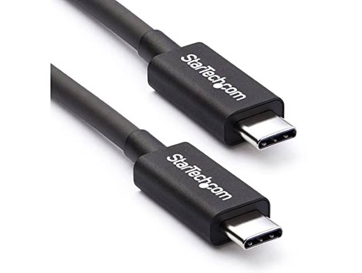 StarTech TBLT3MM2M Thunderbolt 3 Kabel Thunderbolt 3 Stecker auf Stecker, 20Gbit, 2m, schwarz