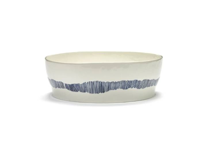 Serax - Feast Schüssel, Ø 28,5 cm, weiss / blau gestreift