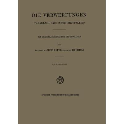 Die Verwerfungen, Taschenbuch von Hans Höfer, Vieweg & Teubner, 978-3-663-00355-7