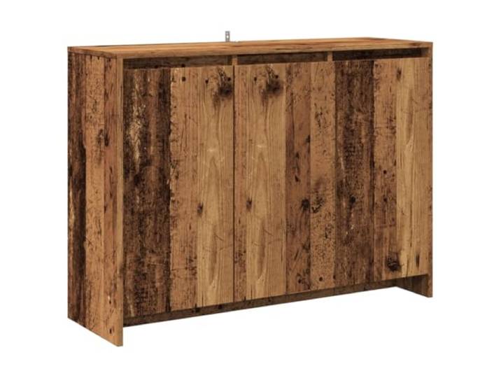HGFDVCMR Sideboard Altholz-Optik 102x33x75 cm Holzwerkstoff Schrank Geräumiger Kommodenschrank in Altholz-Optik mit Türen und Ablagefläche für Flur und Wohnzimmer.
