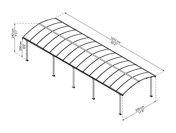 Carport Arcadia 3.6 x 11