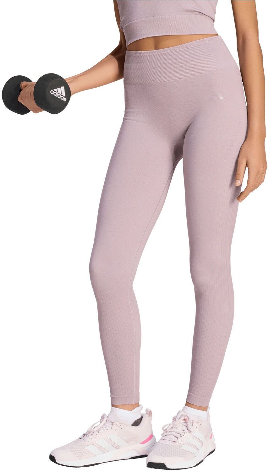 Adidas we knit 1/1 l pantalones y mallas largas fitness mujer Morado