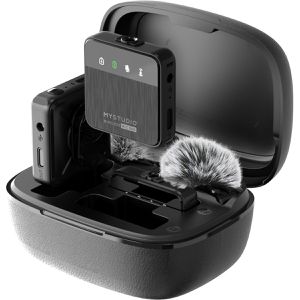 MyStudio Wireless MIC DUO Mikrofon, schwarz, digitales Drahtlos-Mikrofonsystem