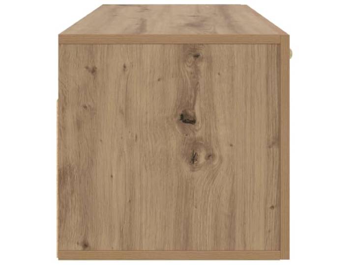 KTHLBRH Wandschrank Eiche Handwerk 80 x 36,5 x 35 cm Technisches Holz, 2 Fächer, wendbare Tür, Wandmontage, Verwendung im Innenbereich