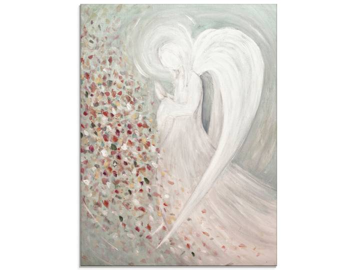 Glasbild ARTLAND Engelbild I , weiss (farbe bild(er): weiß), B:45cm H:60cm, Bilder, Glasbild, in verschiedenen Grössen