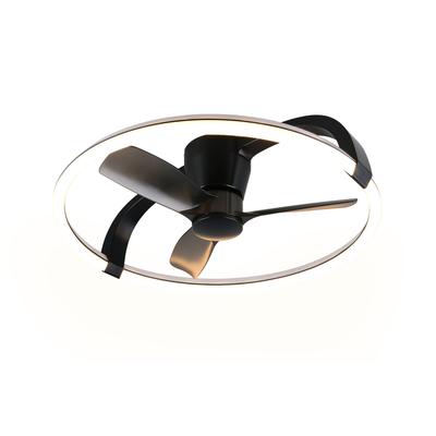 REALITY LEUCHTEN LED Deckenleuchte "STOCKHOLM mit Ventilator, Smart Home tuya Deckenventilator mit Licht", schwarz (schwarz matt), 1, Ø 73,5cm H: 23cm, 1 Stk., Leuchten, Steuerung per tuya App oder Fernbedienung, Dynamic Light RGB Licht, LED...
