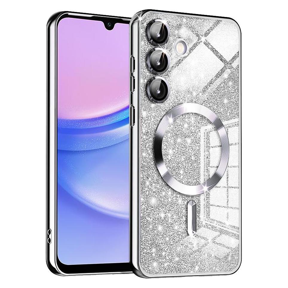 Techsuit - Luxury Glitter MagSafe - Samsung Galaxy A15 4G / A15 5G - Silver (Samsung Galaxy A15 5G) (56359713)