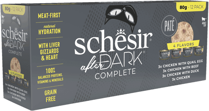 Schesir Cat After Dark Variety Pack Latas em Patê 12 unid. x 80g