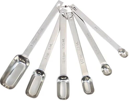 MasterClass Stainless Steel Six Piece Measuring Spoon Set
