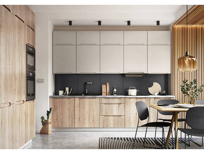 ROYAL24_MARKT Küchenzeile KS13-G300 - Zivora - Zeitloses Design für jede Kücheneinrichtung, (Komplett Set), Top Stoffe - Exklusiv - Hochwertig