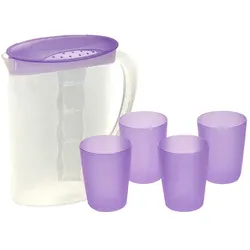 PP Krug Set C/4 fliederfarbene Gläser