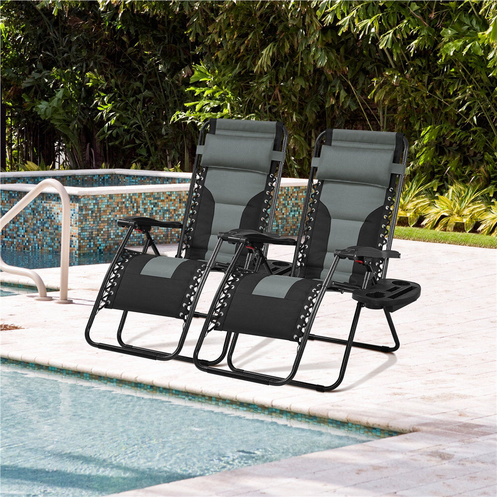 Dakota Fields Colour Folding Camping Chair Grey 109cm H X 65cm W X 83.5cm D