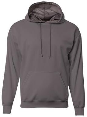A4 N4279 Men's Sprint Tech Fleece Hooded Sweatshirt in Graphite Grey size Medium