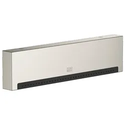 Dornbracht WATER FALL Schwallauslauf, Platin gebürstet, Ausladung 22 mm, PEARLSTREAM-Technologie, Platte 240 x 60 mm, Steckanschluss-Montage, max. Durchfluss 9,5 l/min