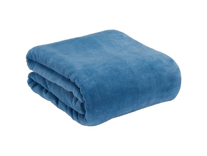 Wohndecke Corry blau Polyester 150 x 200 cm
