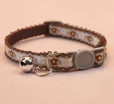 Uplifted Finds Fashion Floral Embroidered Cat Collar With Cute Lace And Safety Bell 11