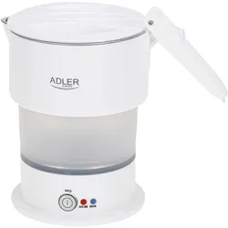 Adler AD 1377 Reise-Wasserkocher 0,6 l Silikon weiss
