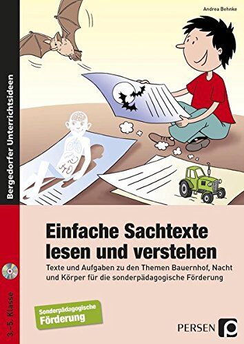 Andrea Behnke - Einfache Sachtexte lesen und verstehen: Texte und Aufgaben zu den Themen Bauernhof, Nacht und Körper für die sonderpädagogische Förderung (3. bis 5. Klasse) - Preis vom 09.10.2026 07:28:09 h