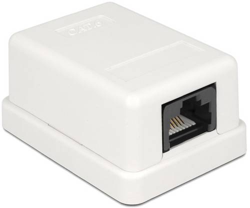 Delock 86248 Netzwerk Anschlussdose 1 Port Cat.6 kompakt UTP 86248 Weiß 1St.