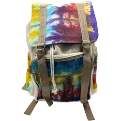 Tiedye Hemp Large Square Backpack