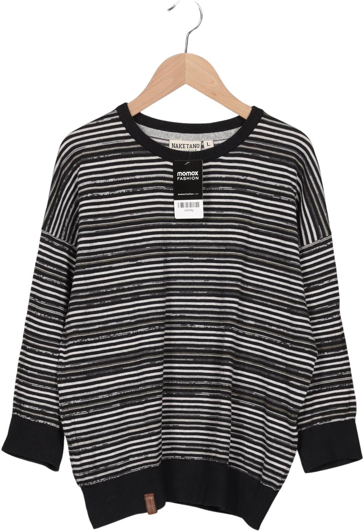 Naketano Damen Pullover, Grau, Gr. L, Baumwolle - Second Hand