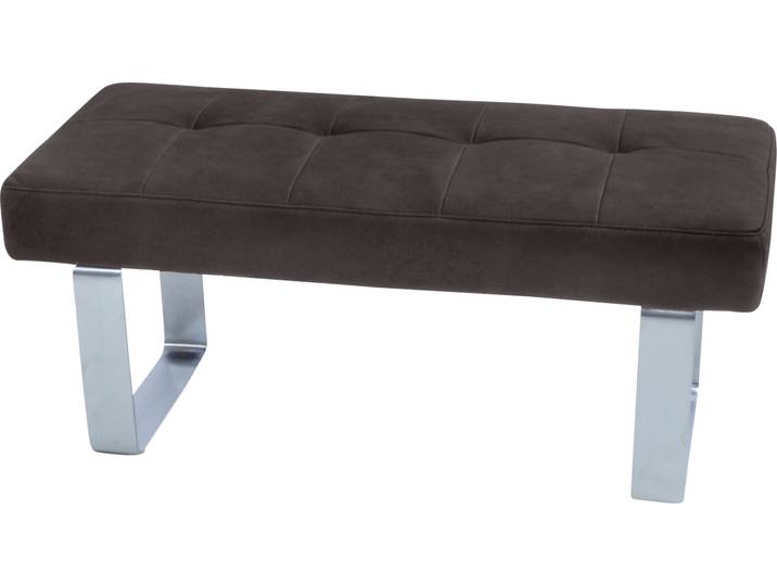 Hockerbank, Dunkelbraun, 113x51 cm, Polyester, Sitzpolsterung, Komfort, K+W-Polstermöbel
