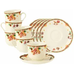 Seltmann, Tasse, Marieluise Weihnachtsnostalgie Kaffeetassen mit Untertassen (230 ml, 12x)