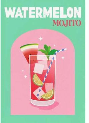 Uplift Picks Colorful Cocktail Wall Art Canvas Modern Bar Cart Prints Decor 03 20x30 Cm
