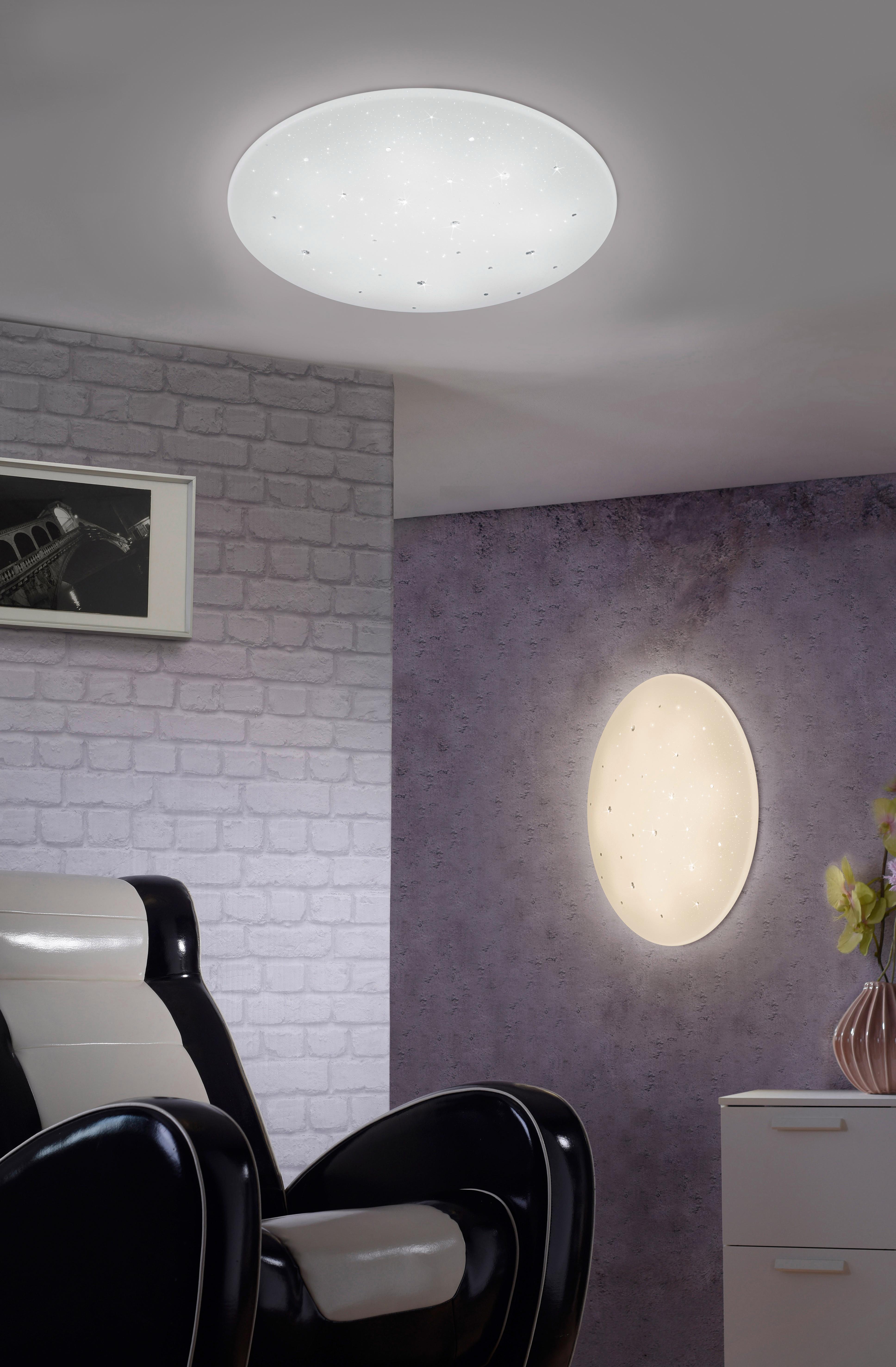 REALITY LEUCHTEN LED Deckenleuchte "Achat", weiß, 1, 1 Stk., Leuchten, Switch Dimmer,Starlight-Effekt, LED Deckenleuchte