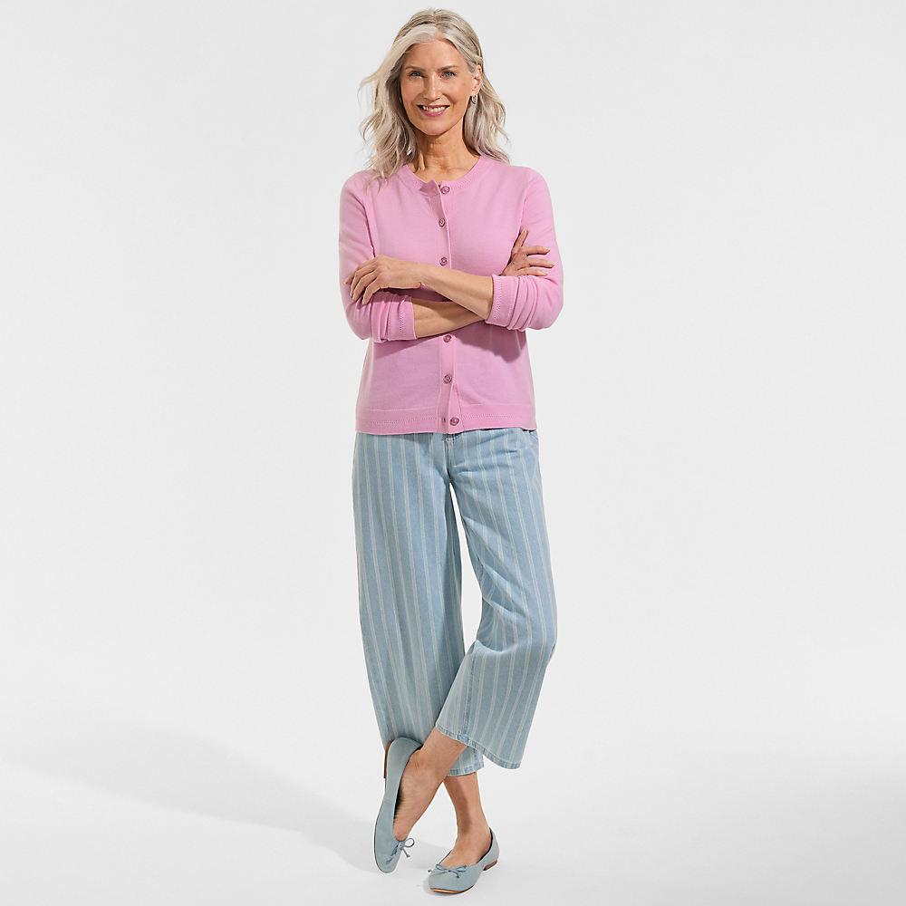 Merino-Cardigan für Damen, Damen, size: regular, Pink, by Lands' End