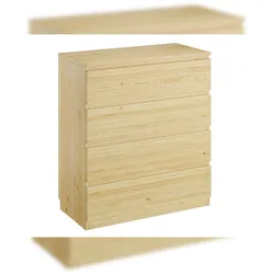 Erst-Holz Moderne Holzkommode Holzschrank mit 4 Schubladen Natur Kiefer 90.50-20